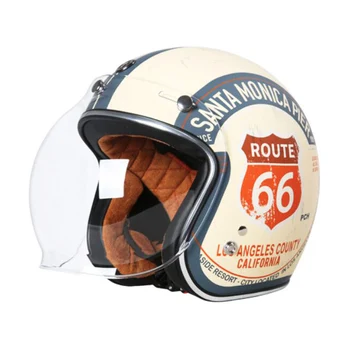 Motociklo Derliaus šalmas TORC T50 atidaryti veido šalmas DOT patvirtintas pusė šalmas Retro moto kasko capacete motociclistas capacete