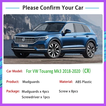 Mudflaps Mudguard Sparnas Volkswagen VW Touareg MK3 CR 2018 2019 2020 Splash Purvo Apsaugai Atvartais, Šildomi Automobilių Reikmenys Prekės