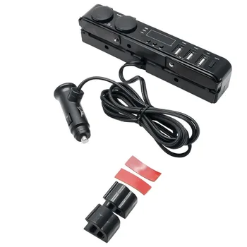 Multi-funkcija Automobilinis USB Įkroviklis, Cigarečių Degiklio Lizdo +Termometras +Voltmeter