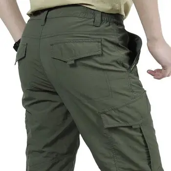 Multi Pocket Pants Vyrų Darbo Kvėpuojantis Quick Dry Kariuomenės Kelnės Prarasti Taktinis Vyrų Karinę Uniformą Tracksuit