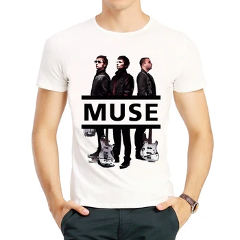 Muse, T-Marškinėliai, Baltos Spalvos Mens Drabužius trumpomis Rankovėmis Muse Logotipas T Marškinėliai Topai Tees marškinėlius Mados Mūza Drabužiai, marškinėliai