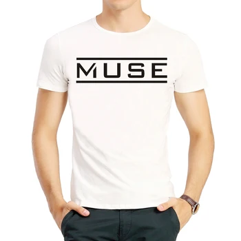 Muse, T-Marškinėliai, Baltos Spalvos Mens Drabužius trumpomis Rankovėmis Muse Logotipas T Marškinėliai Topai Tees marškinėlius Mados Mūza Drabužiai, marškinėliai