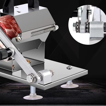 Mėsos Pjaustymo mašina Lydinio+, Nerūdijančio Plieno, Namų ūkio Vadove Storis Reguliuojamas 3-10mm mėsmalė, Daržovių Peilis