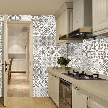 Namų dekoro portugalijos Stilius Derliaus Modelis Plytelių Lipdukas Vonios kambarys, Virtuvės Sienos-lipdukas Vandeniui Lipdukai 