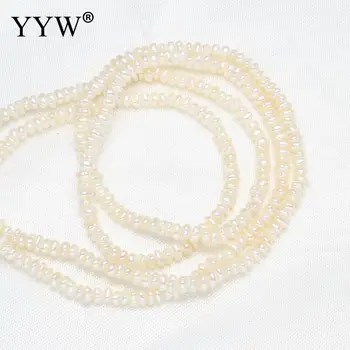 Natūralūs Gėlavandenių Perlų Prarasti Karoliukai balti 2-3mm perlai mygtuką už apyrankę padaryti 