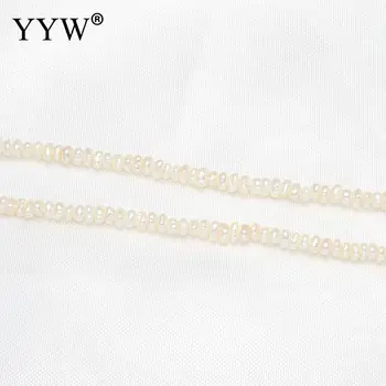 Natūralūs Gėlavandenių Perlų Prarasti Karoliukai balti 2-3mm perlai mygtuką už apyrankę padaryti 