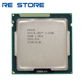 Naudojama Intel i5 2500K Keturių Branduolių 3.3 GHz LGA 1155 Procesoriaus TDP 95W 6MB Cache, Su HD Grafika i5-2500k CPU Desktop
