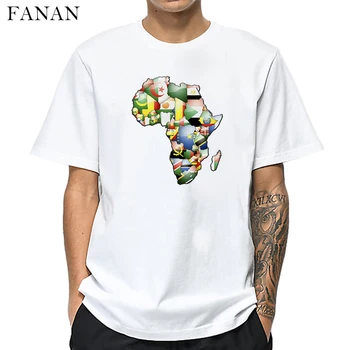 Nauja Afrikos Žemėlapis Grafinis Marškinėliai Vyrams Harajuku Afrikos Paveldo Vyrų marškinėliai Afro Word 