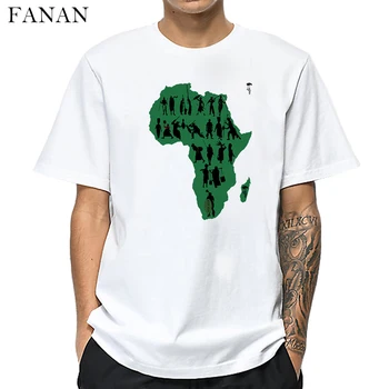 Nauja Afrikos Žemėlapis Grafinis Marškinėliai Vyrams Harajuku Afrikos Paveldo Vyrų marškinėliai Afro Word 