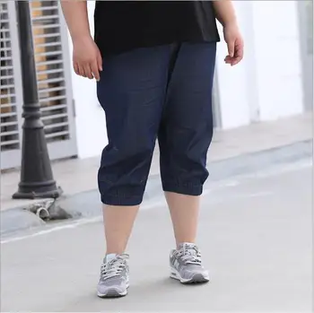 Nauja merginų vasaros plius dydis džinsinio šortai moterims atsitiktinis palaidų elastinga juosmens mėlyna didelio dydžio moteriški šortai 3XL 4XL 5XL 6XL 7XL