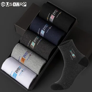 Nauja Rudens-žiemos Vyrų mados geriausios kokybės medvilnės kojinės verslo atsitiktinis OLIS darbo socks10pcs=5pair/partijos dydis(EU=39-44)