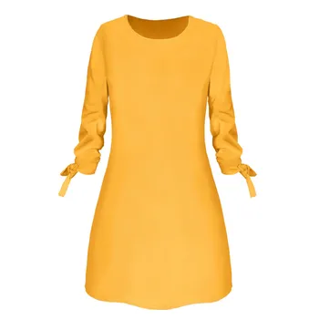 Nauja Suknelė Moterims, O-kaklo Kietas Lankas Elegantiškas Žiemos Straigth Suknelė 