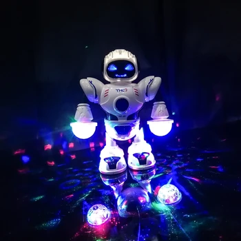 Nauja Vaikai Elektroninių Pėsčiomis Šokių Robotas Žaislas su Mirksinčios Šviesos,Muzikos Mirksi LED Šviesos Pėsčiomis Žaislai