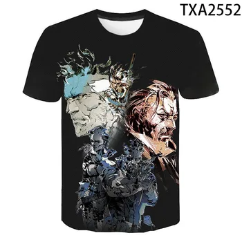 Nauja Vasaros Metal Gear Solid 3D T Shirts, Berniukas, mergaitė Vaikai Mados Atsitiktinis trumpomis Rankovėmis Vyrams, Moterims, Vaikams Atspausdintas T-shirt Viršūnes Tee