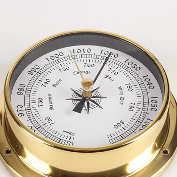 Naujas 1pcs Žalvario Atveju Oras Stotis, Barometras, Temperatūros Drėgmėmačiu Laikrodis ir Laikrodis Tid 115mm 1-6 modelį pasirinkti B91156