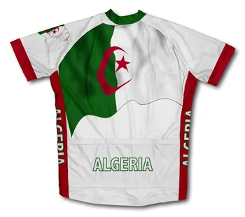 Naujas 2017 Komanda Alžyras Vėliavos Dviračių Džersis Vyrų Dviračių Drabužiai Dviračių Džersis balta/žalia