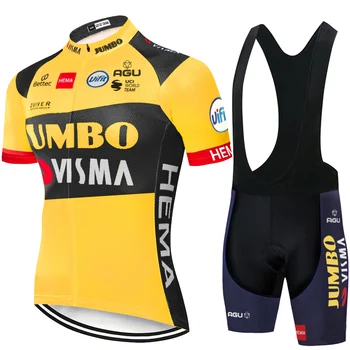 Naujas 2021 JUMBO VISMA Dviračių Džersis Vasarą Kalnų Dviračių čempionas drabužių Pro Dviračių maillot ciclismo hombre verano 2020 m.