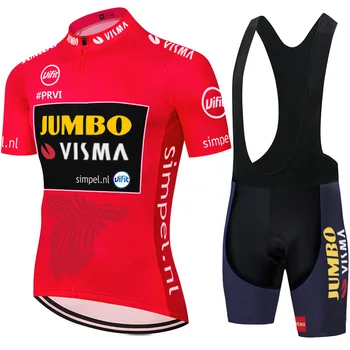 Naujas 2021 JUMBO VISMA Dviračių Džersis Vasarą Kalnų Dviračių čempionas drabužių Pro Dviračių maillot ciclismo hombre verano 2020 m.