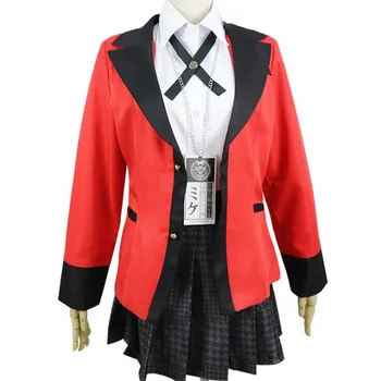 Naujas Anime Kakegurui Yumeko Jabami Saotome Mokyklos Mergaičių Uniforma Cosplay Kostiumai Helovinas
