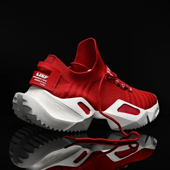 Naujas Bėgimo Bateliai masyviu sportbačiai Vyrai Aukštos kokybės Sneaker Nėriniai-Up Lengvas, Kvėpuojantis Zapatillas Hombre sportiniai Bateliai