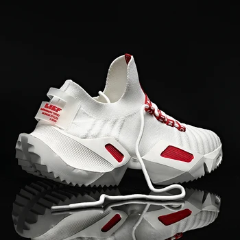 Naujas Bėgimo Bateliai masyviu sportbačiai Vyrai Aukštos kokybės Sneaker Nėriniai-Up Lengvas, Kvėpuojantis Zapatillas Hombre sportiniai Bateliai