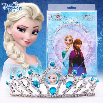 Naujas Disney Užšaldyti Anna Elsa Vaikų Tiara Karūna Cosplay Baby Girl Priedai Lankelis Diamond Ekrano Užsklandą Vaikams, Žaislai Mergaitėms Dovanų