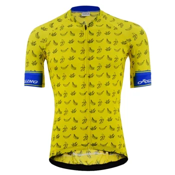 NAUJAS Geltonos spalvos marškinėliai dviračių džersis trumpas rankovės bananų modelis lenktynių kelio dviračiu dėvėti dviračiai drabužių Ciclismo Kvėpuojantis Quick Dry