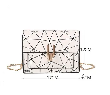 Naujas Korėjos Versija, Pečių Krepšiai Moterims Geometrinis Krepšys 2020 Metų Vasaros Grandinės Rankinėje Laukinių Kreko Spausdinimo Prekės Peties Pack