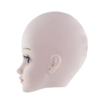 Naujas makiažo 4D Akis Lėlės Galvą 1/3 60cm BJD Kūno Nude Pink Odos Galvos Kūdikių Lėlės 