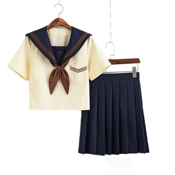 Naujas Moksleivė Vienodos Klasės Japonų karinio jūrų Laivyno Jūreivis Mokyklos Studentų Uniformų Drabužių Mergaičių Anime COS karinio jūrų Laivyno Jūreivis Kostiumas