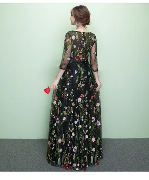 NAUJAS Moterų Pokylių Suknelė Elegantiškas Gėlių-Line Chalatai Kada nors Gana Tiulio Suknelės, Šaliai, Kilnus Chalatas De Soiree Negabaritinių 3XL