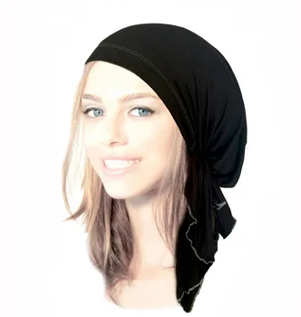 Naujas Musulmonų Moterys Tampri, Kietas Turbaną Skrybėlę, Skarą Iš Anksto Susieta Chemoterapija Vėžio Chemo Beanies Apdangalai, Plaukų Aksesuarai