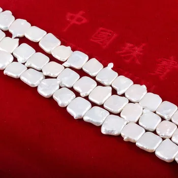 Naujas natūralių gėlavandenių perlų balta aikštėje perlų karoliukai, naudojami papuošalų priėmimo 