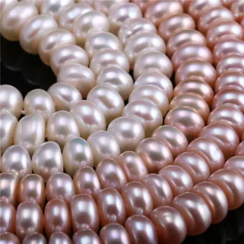 Naujas natūralių gėlavandenių perlų, baltos ir rausvos spalvos, netaisyklingos perlų karoliukai, naudojami papuošalų priėmimo 