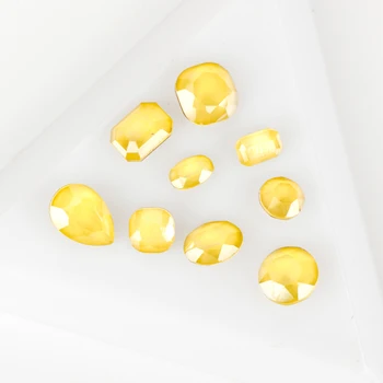 Naujas Nemokamas pristatymas 50pcs/pak pointback Klijai ant nagų dailės Aukso geltonos Moka cirkonio 226MK aukštos kokybės stiklo kristalų nagų dailė