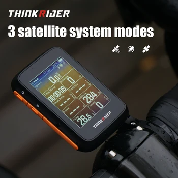 Naujas ThinkRider GPS Smart Dviračių Kompiuterio ANT+ Bluetooth Powermeter Paramos LCD Ekranas IPX7 atsparus Vandeniui Chronometras 2,4 Colių Skaitmenų