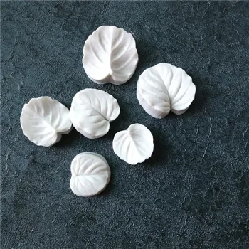 Naujas Žiedlapių Eukalipto Lapų Venų Stampi Silikono Per Gesso Betonform Kerzengiessform 3D Polimero Molio Gėlių Molio Sluoksnį
