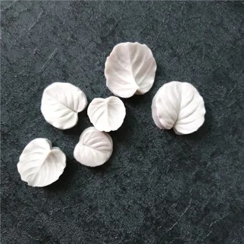 Naujas Žiedlapių Eukalipto Lapų Venų Stampi Silikono Per Gesso Betonform Kerzengiessform 3D Polimero Molio Gėlių Molio Sluoksnį