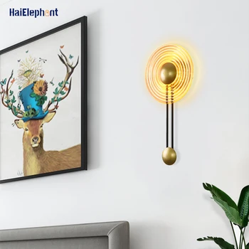 Naujos, Modernios LED Sieniniai Šviestuvai Už Kambarį Miegamojo Lovos Kūrybos Žibintai Namų Deco Apšvietimo Armatūra Stiklo lempų gaubtų Šviestuvas