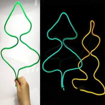 Naujos Spygliuotos Vielos Magija Neon vielos 10 Spalvų Pasirinkimas Mirksi Pusiau standžių EL viela LED Juostelės Gali 