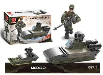 Naujų Karinių serijos 8pcs Džiunglių Vanguard SWAT figūrėlių, Statyba Blokai Pajėgų Armijos Kareivis Kit Modelis Plytų Žaislas Vaikams