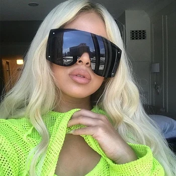 Negabaritinių akiniai nuo saulės moteris 2020 Prabanga taškus Madingo Prekės ženklo Gradientas saulės akiniai moterų metalo Black Akiniai Gafas de sol