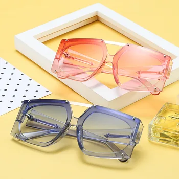 Negabaritinių Gradientas moteriški akiniai nuo saulės CE ir FDA 2019 moterų UV400 akiniai Moteriški akiniai nuo saulės akiniai
