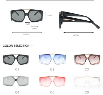 Negabaritinių Gradientas moteriški akiniai nuo saulės CE ir FDA 2019 moterų UV400 akiniai Moteriški akiniai nuo saulės akiniai