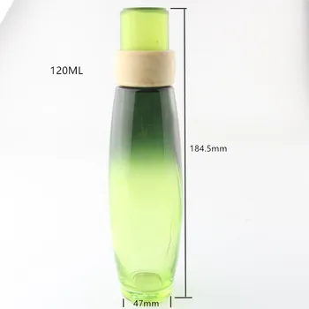 Nemokamas Pristatymas 4pcs/set Green Stiklo Losjonas Siurblys Butelis Daugkartiniai Kvepalų Buteliukas Kremo Indeliai Tušti Kosmetikos Pakuotės Travel Set