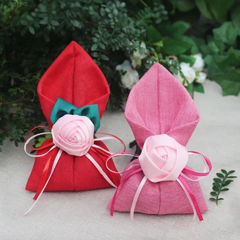 Nemokamas pristatymas bendrą callalily raudona rožinė rožinė, šviesiai žalia vestuvių dovanų maišeliai su gėlių , FHBZ1