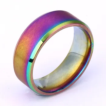 Nerūdijančio Plieno 2020 Naujas Mados Multi-Color Matinis Žiedas