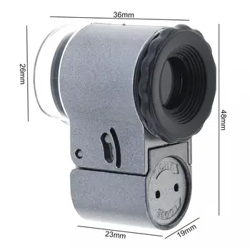 Nešiojama Kolonėlė didinamasis stiklas Loupe 50X Mikroskopu Didinamasis Stiklas su LED UV lempa už Deimantų Papuošalai Valiutos Detektorius