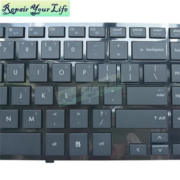 Nešiojamojo kompiuterio klaviatūra HP Probook 5320 5320m JAV anglų standartinio juoda su rėmu PK130DF1A00 621211-001 618843-001 originalas