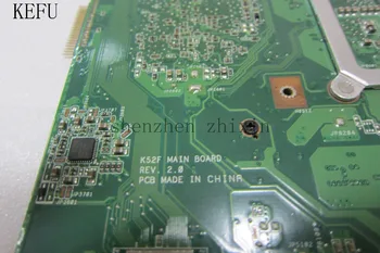 Nešiojamojo kompiuterio motininė plokštė, skirtų ASUS K52F X52F A52F P52F REV:2.2 HM55 PGA989 DDR3 mainboard darbo